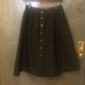ZARA Reversible Buttoned Down Skirt
